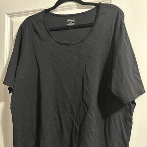 L.L. Bean Black Short Sleeves Tshirt - Size 2x